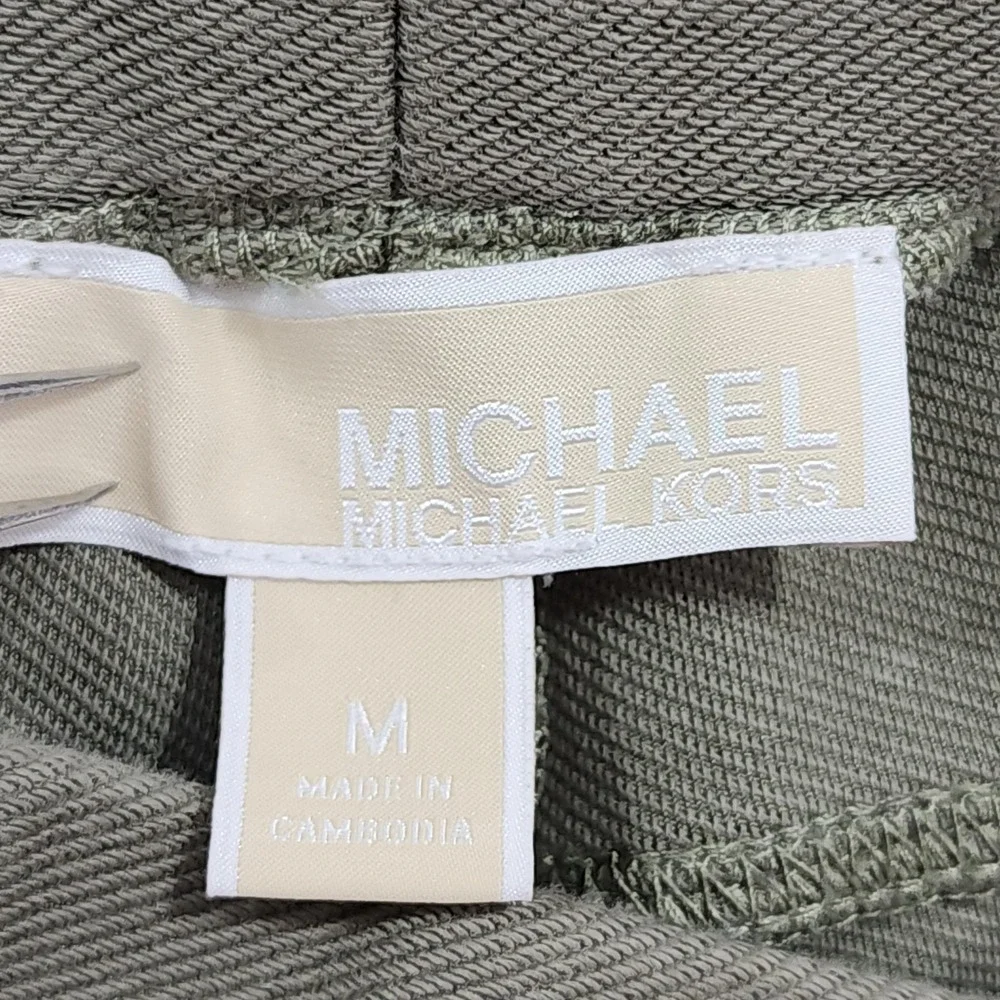 Michael Kors Jeans Womens M Green Mid Rise Pull On Jegging Skinny Ankle Stretch